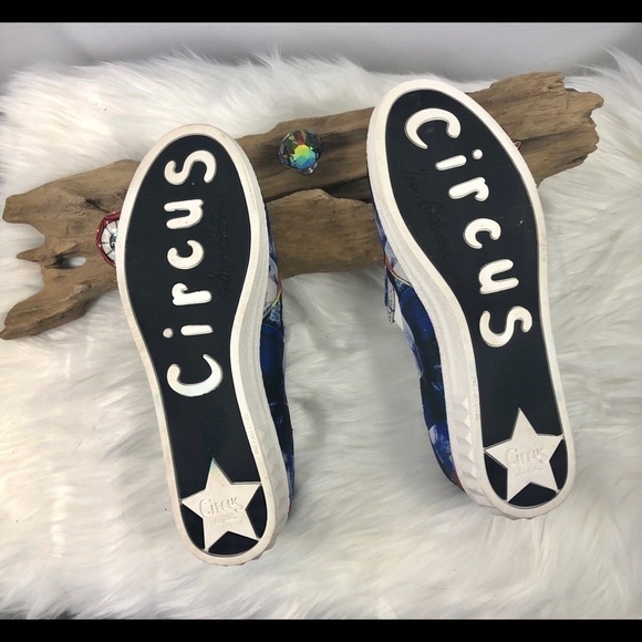 SAM Edelman Circus Multicolored Blue Black Pink Yellow White Rubber 8.5 - Picture 6 of 7